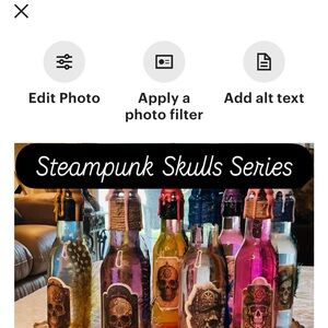 Steampunk Skulls Potion Bottles